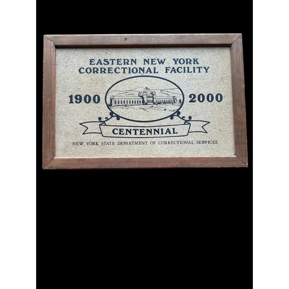Vintage Prison Cork Board Eastern NY Correctional Facility Centennial Ellenville